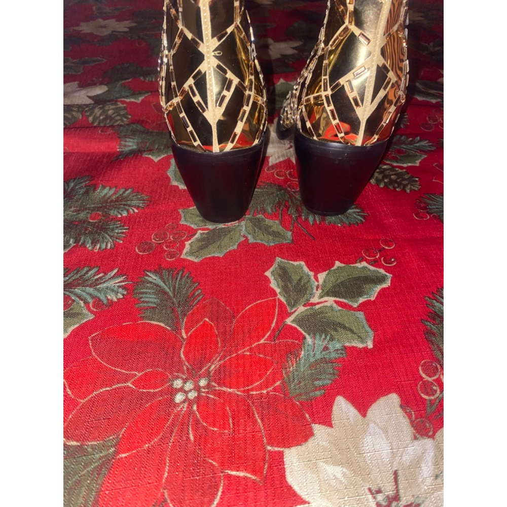 Women's Pazzle Gold cowboy Boots Size 7.5 - Picture 6 of 9